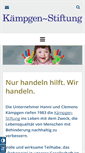 Mobile Screenshot of kaempgen-stiftung.de