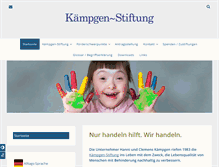 Tablet Screenshot of kaempgen-stiftung.de